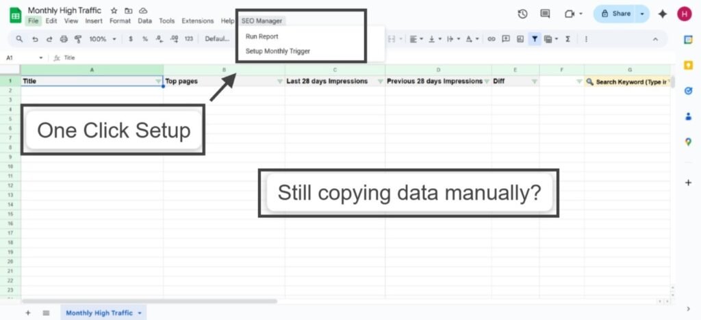 Extract Monthly High Traffic