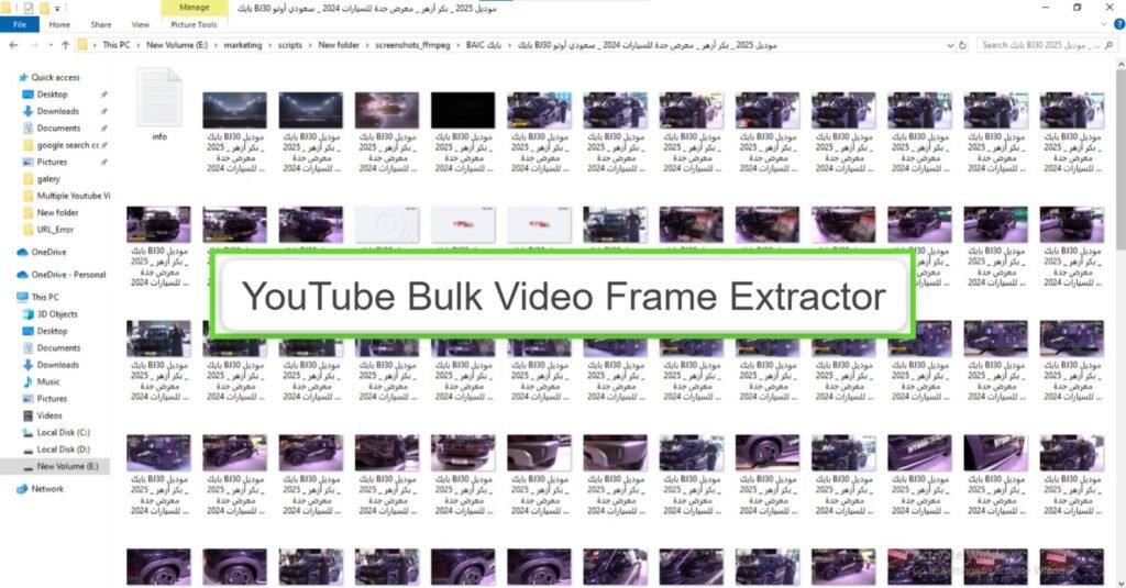 Youtube Bulk Video Frame Extractor