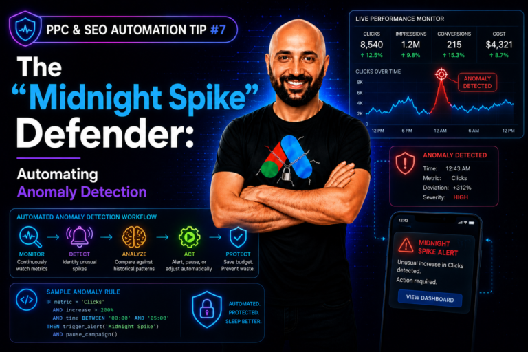 PPC & SEO Automation Tip #7 - The “Midnight Spike” Defender Automating Anomaly Detection