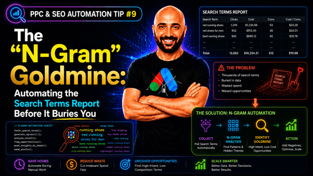 PPC & SEO Automation Tip #9 — The "N-Gram" Goldmine: Automating the Search Terms Report Before It Buries You